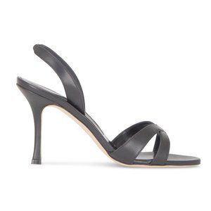 SOLD OUT NIB Auth Manolo Blahnik black slingback sandals box Size 7.5 US 38 EU